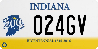 IN license plate 024GV