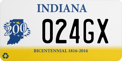 IN license plate 024GX