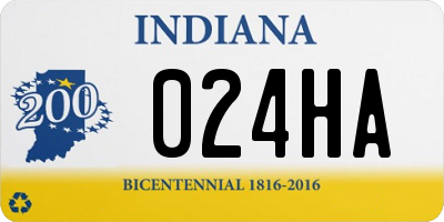 IN license plate 024HA