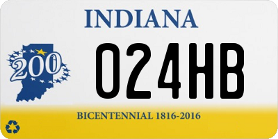 IN license plate 024HB