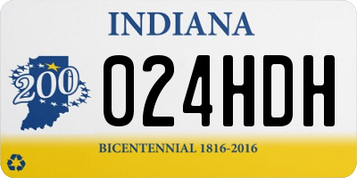 IN license plate 024HDH