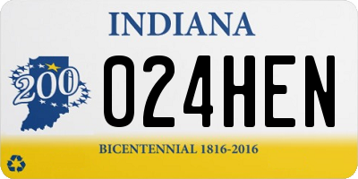 IN license plate 024HEN