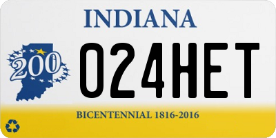 IN license plate 024HET