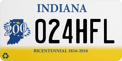 IN license plate 024HFL