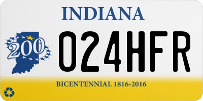 IN license plate 024HFR