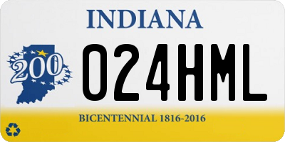 IN license plate 024HML
