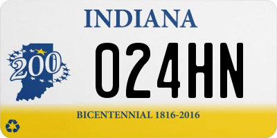 IN license plate 024HN