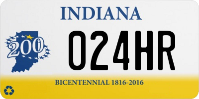 IN license plate 024HR