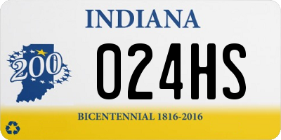 IN license plate 024HS