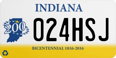 IN license plate 024HSJ