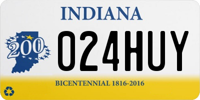 IN license plate 024HUY