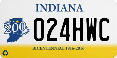 IN license plate 024HWC
