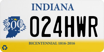 IN license plate 024HWR