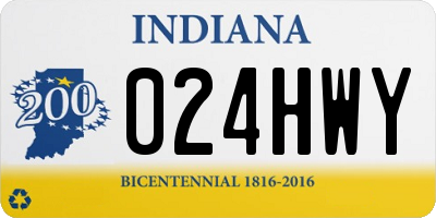 IN license plate 024HWY