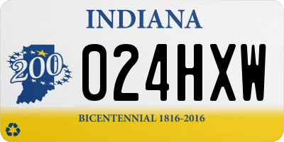 IN license plate 024HXW