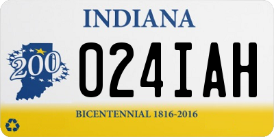 IN license plate 024IAH