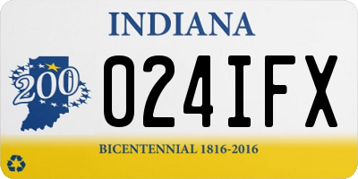 IN license plate 024IFX