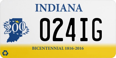 IN license plate 024IG