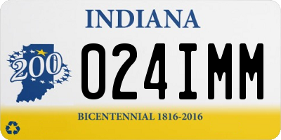 IN license plate 024IMM
