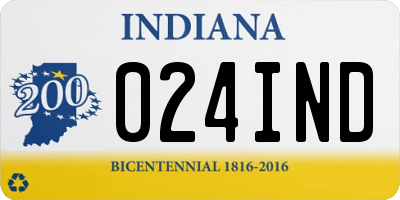 IN license plate 024IND