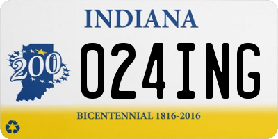 IN license plate 024ING