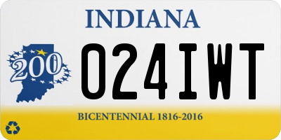 IN license plate 024IWT