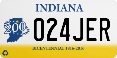 IN license plate 024JER