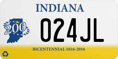 IN license plate 024JL