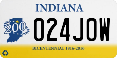 IN license plate 024JOW