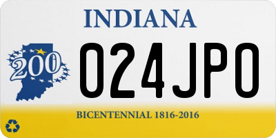 IN license plate 024JPO