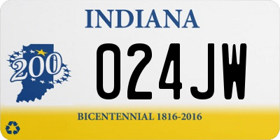 IN license plate 024JW