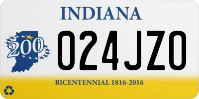 IN license plate 024JZO