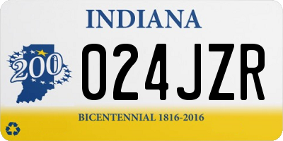 IN license plate 024JZR