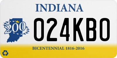 IN license plate 024KBO