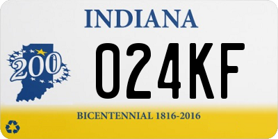 IN license plate 024KF