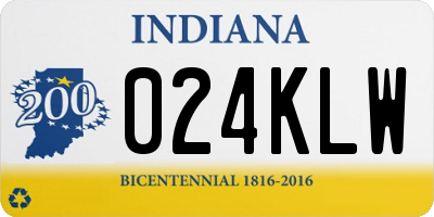 IN license plate 024KLW