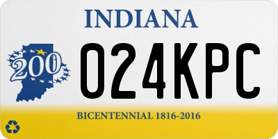 IN license plate 024KPC