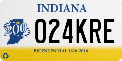 IN license plate 024KRE