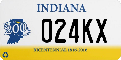 IN license plate 024KX