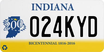 IN license plate 024KYD