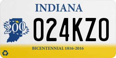 IN license plate 024KZO