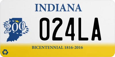 IN license plate 024LA