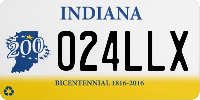 IN license plate 024LLX