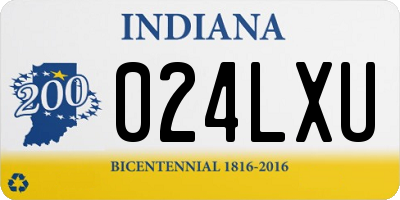 IN license plate 024LXU