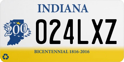 IN license plate 024LXZ