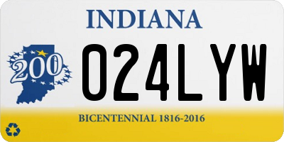 IN license plate 024LYW