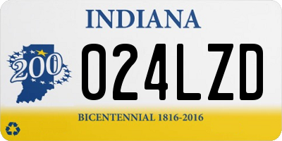 IN license plate 024LZD