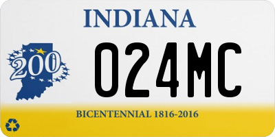 IN license plate 024MC