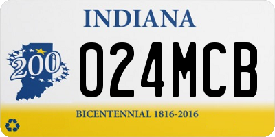 IN license plate 024MCB