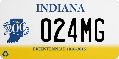 IN license plate 024MG